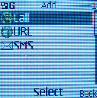 Three kinds of shortcut: Call, URL, SMS